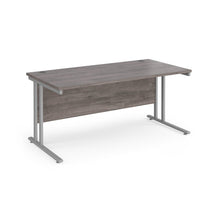 Load image into Gallery viewer, Maestro 1600 Grey Oak Silver Office Desk
