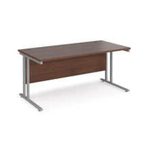 Load image into Gallery viewer, Maestro 1600 Walnut Silver Office Desk
