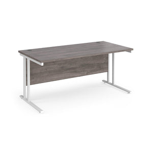 Maestro 1600 Grey Oak White Office Desk