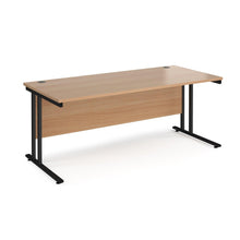 Load image into Gallery viewer, Maestro 1800 Beech Black Office Desk
