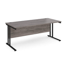 Load image into Gallery viewer, Maestro 1800 Grey Oak Black Office Desk
