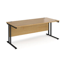 Load image into Gallery viewer, Maestro 1800 Oak Black Office Desk
