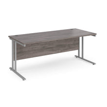 Load image into Gallery viewer, Maestro 1800 Grey Oak Silver Office Desk
