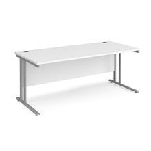 Load image into Gallery viewer, Maestro 1800 White Silver Office Desk
