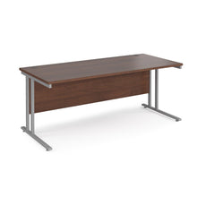 Load image into Gallery viewer, Maestro 1800 Walnut Silver Office Desk
