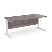 Load image into Gallery viewer, Maestro 1800 Grey Oak White Office Desk
