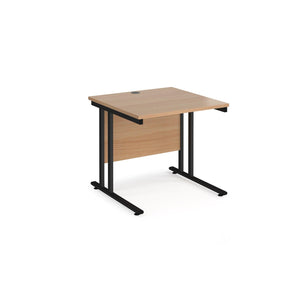 Maestro 800 Beech Black Office Desk