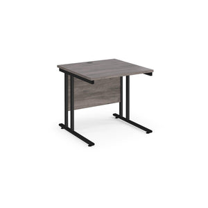 Maestro 800 Grey Oak Black Office Desk