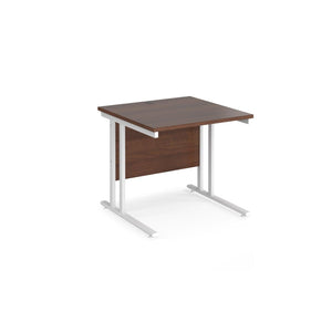 Maestro 800 Walnut White Office Desk