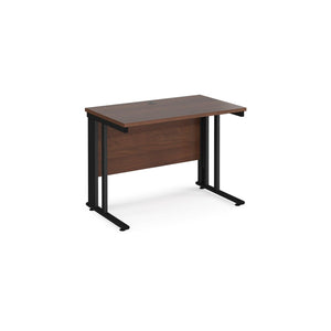 Maestro 1000 Walnut Black Slim Wire Management Desk