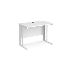 Maestro 1000 White Slim Wire Management Desk