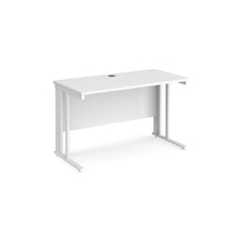 Load image into Gallery viewer, Maestro 1200 White Slim Wire Management Desk
