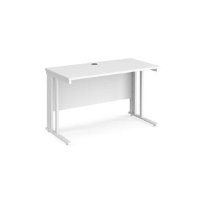 Maestro 1200 White Slim Wire Management Desk