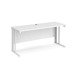 Maestro 1600 White Slim Wire Management Desk