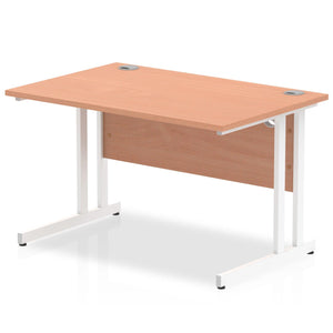 Impulse 1200 Beech White Cantilever Office Desk