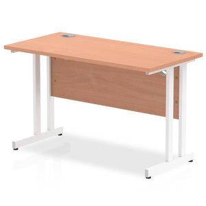 Impulse Slimline 1200 Beech White Office Desk