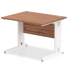 Load image into Gallery viewer, Dynamic 1000 Walnut White Wire Management Desk
