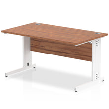 Load image into Gallery viewer, Dynamic 1400 Walnut White Wire Management Desk
