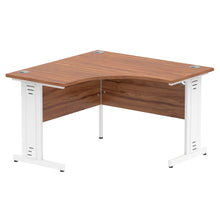 Load image into Gallery viewer, Compact Corner Desk Walnut &amp; White
