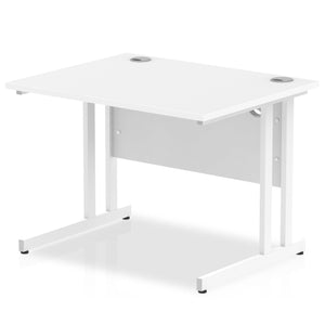 Impulse 1000 White Cantilever Office Desk