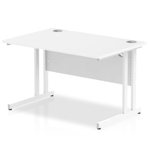 Impulse 1200 White Cantilever Office Desk