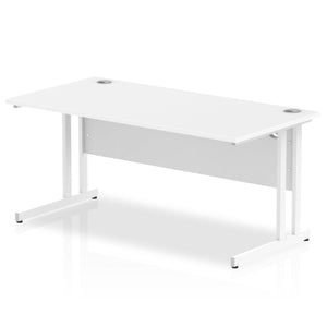 Impulse 1600 White Cantilever Office Desk