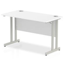 Load image into Gallery viewer, Impulse Slimline 1200 White Silver Office Desk
