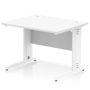 Dynamic 1000 White Wire Management Desk