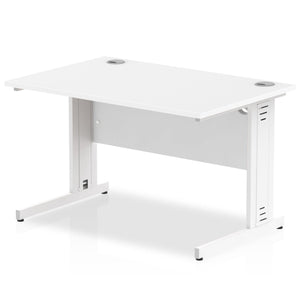 Dynamic 1200 White Wire Management Desk