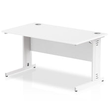 Load image into Gallery viewer, Dynamic 1400 White Wire Management Desk
