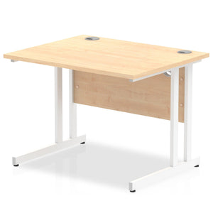 Impulse 1000 Maple White Cantilever Office Desk