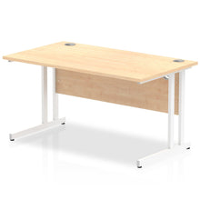 Load image into Gallery viewer, Impulse 1400 Maple White Cantilever Office Desk
