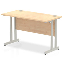 Load image into Gallery viewer, Impulse Slimline 1200 Maple Silver Office Desk
