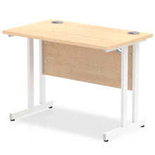 Load image into Gallery viewer, Impulse Slimline 1000 Maple White Office Desk
