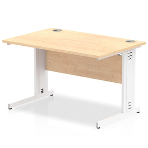 Dynamic 1200 Maple White Wire Management Desk