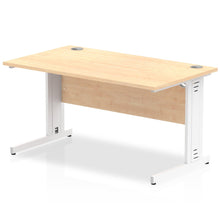 Load image into Gallery viewer, Dynamic 1400 Maple White Wire Management Desk
