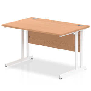 Impulse 1200 Oak White Cantilever Office Desk