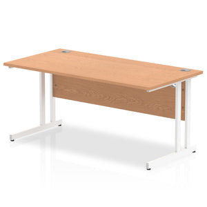 Impulse 1600 Oak White Cantilever Office Desk