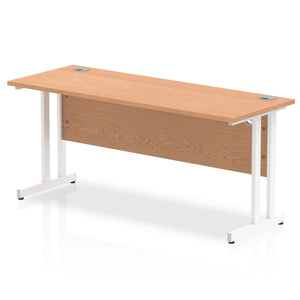 Impulse Slimline 1600 Oak White Office Desk