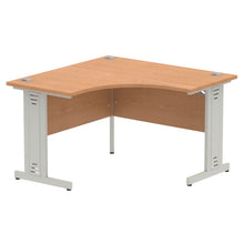 Load image into Gallery viewer, Compact Corner Desk Oak &amp; Silver
