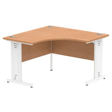 Load image into Gallery viewer, Compact Corner Desk Oak &amp; White
