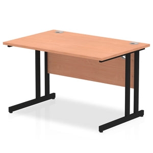 Impulse 1200 Beech Black Cantilever Office Desk