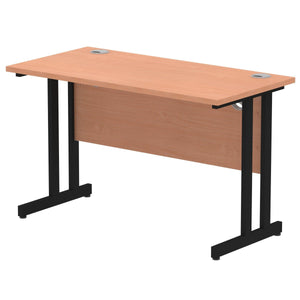 Impulse Slimline 1200 Beech Black Office Desk