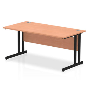 Impulse 1600 Beech Black Cantilever Office Desk