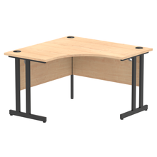 Load image into Gallery viewer, Small Corner Desk Maple &amp; Black
