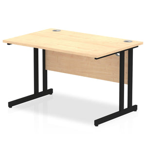 Impulse 1200 Maple Black Cantilever Office Desk