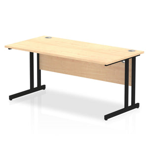 Impulse 1600 Maple Black Cantilever Office Desk