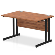 Load image into Gallery viewer, Impulse 1200 Walnut Black Cantilever Office Desk
