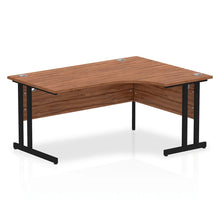 Load image into Gallery viewer, 160cm Large Corner Desk Walnut Black Leg Right Hand
