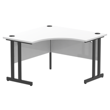 Load image into Gallery viewer, Small Corner Desk White &amp; Black
